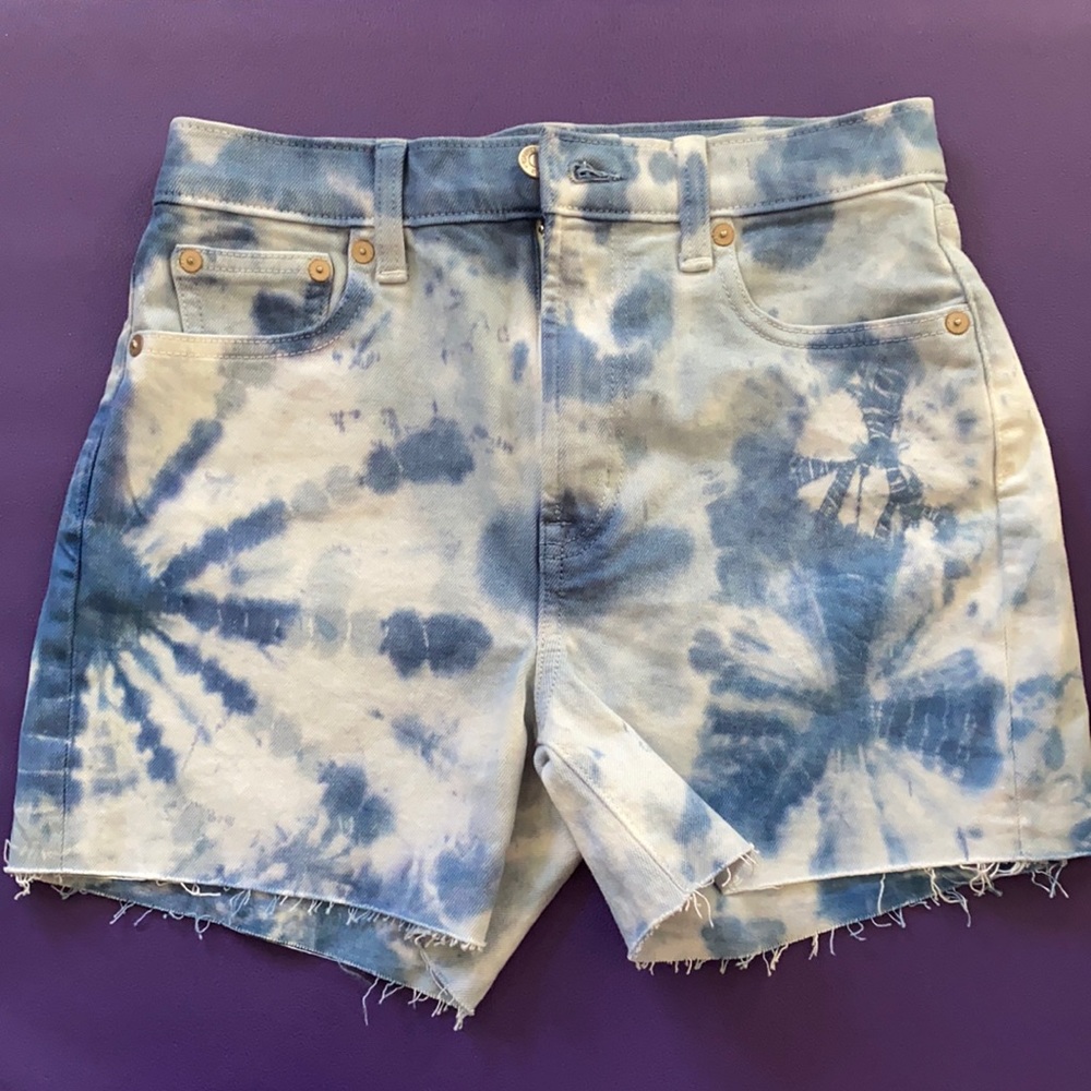 Gap Denim Shorts tie dye 00 NWOT
